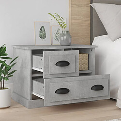 Avis Maison Chic Table de chevet Table de Nuit Meuble de Rangement gris béton 60x39x45 cm