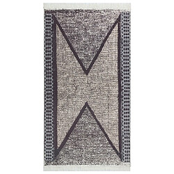 vidaXL Tapis Noir et gris 120x180 cm Coton