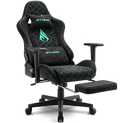 Vidaxl Chaise de bureau ergonomique symino FG Racing Seat Design 200 kg capacité portante chaise de jeu pivotante avec repose - pieds noir