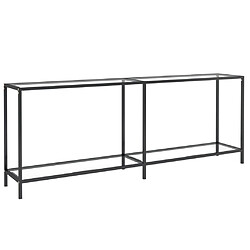 vidaXL Table console Transparent 200x35x75,5 cm Verre trempé