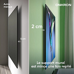 ONKRON Bras TV Mural Articulé pour 32" - 90" TV, Support Mural TV Universel Poids de 40 kg - Fixation Murale TV VESA 200x200 - 600x400 mm/Support Mural TV Orientable et Inclinable Pivotant SM2-B Noir