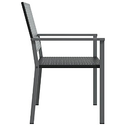 Acheter vidaXL Chaises de jardin lot de 6 noir 54x62,5x89 cm résine tressée