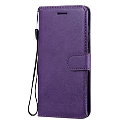 Etui en PU couleur unie avec support violet pour votre Samsung Galaxy A51