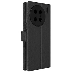 Avizar Housse pour Vivo X90 Pro support vidéo portefeuille simili cuir Noir