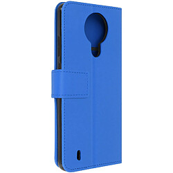 Avizar Housse Nokia 1.4 Aspect Grainé Clapet Portefeuille Stand Vidéo Bleu