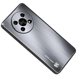 Coque en TPU + alliage d'aluminium antichoc, brossé pour votre Honor X30 5G - argent