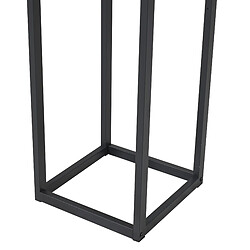 Avis Helloshop26 Range-bûches pour usage intérieur extérieur porte-bûches design support rangement bois de chauffage en acier 35 x 35 x 120 cm noir 03_0006291