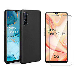 Coque Silicone Couleur Noir + Verre Trempe Pour Oppo Find X2 Lite Little Boutik®