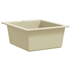 Avis vidaXL Évier de cuisine Granit Seul lavabo Beige