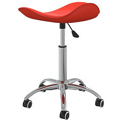 Avis vidaXL Tabouret de salon et spa Rouge Similicuir