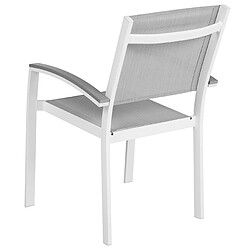 Beliani Chaise de jardin PERETA Métal Gris pas cher