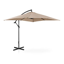 Helloshop26 Parasol déporté rectangulaire 250 x 250 cm inclinable crème 14_0007585