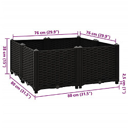 vidaXL Lit surélevé 80x80x38 cm Polypropylène pas cher