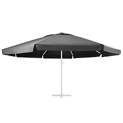 vidaXL Tissu de remplacement pour parasol d'extérieur Anthracite 600cm