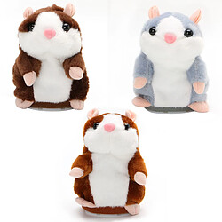 Avis Plush Talking Hamster Toy Speech Recorder Nod Mimicry Repeat Grey