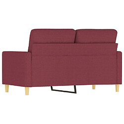 Acheter vidaXL Canapé à 2 places Rouge bordeaux 120 cm Tissu