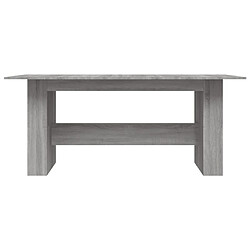 Avis vidaXL Table à dîner sonoma gris 180x90x76 cm bois d'ingénierie