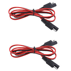 2 Pièces 18AWG SAE Mâle à Mâle Extension Adaptateur Câble Harnais Batterie Solaire