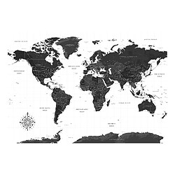 Artgeist Papier peint - Black and White Map [450x315]