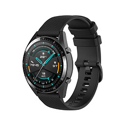 Bracelet en silicone 20 mm, fermeture rapide, noir pour votre Huawei Watch GT 2 42mm/GT 3 42mm