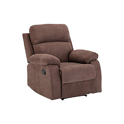 Avis Vente-Unique Fauteuil relax en tissu TOLZANO - Marron