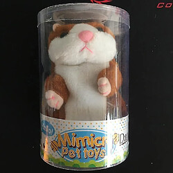 Universal Hamster Spelt Talk Sound Record répéter en peluche en peluche brun clair avec boîte