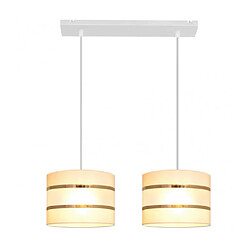 Helam Suspension Helen Tissu,Fer blanc,or,ecru 2 ampoules 95cm