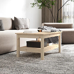 ComfortXL Table Basse 80x50x40 Cm Bois Massif De Pin pas cher