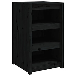 vidaXL Armoire de cuisine d'extérieur noir 55x55x92 cm bois pin massif