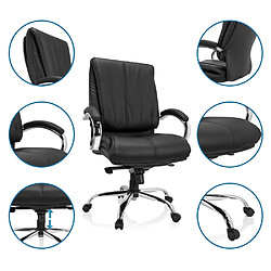 Avis Siège de bureau / fauteuil de direction XXL H 100 tissu noir hjh OFFICE