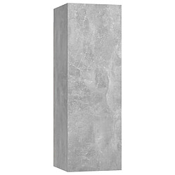 Maison Chic Ensemble de meubles TV 4 pcs | Banc TV Moderne pour salon | Meuble de Rangement - Gris béton Aggloméré -MN30867 pas cher