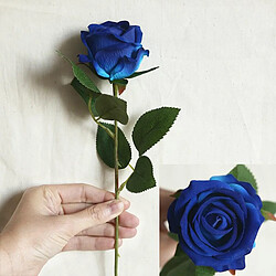 Avis Fleurs Artificielles Élégantes Rosacées Rose Bouquet Décoration Bleu