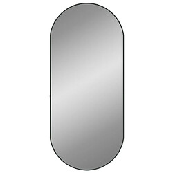 vidaXL Miroir mural Noir 100x45 cm Ovale