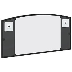 Maison Chic Miroir mural | Miroir Décoration pour Maison Salle de Bain noir 60x30 cm arche fer -GKD73103 pas cher