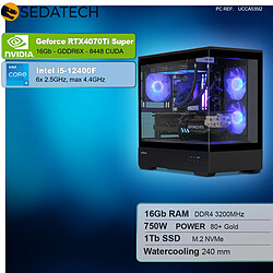 Sedatech PC Gamer V360 • Intel i5-12400F • RTX4070Ti Super • 16Go RAM • 1To SSD M.2 • sans OS