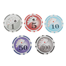 Acheter 100 Pièces De Jetons De Poker Texas Hold'em Casino 13,5 G 1 5 10 50100