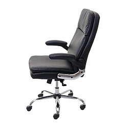 Avis Mendler Chaise de bureau HWC-F83 fauteuil directorial pivotant, ressorts en spirale, similicuir ~ noir