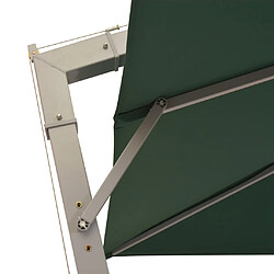 Acheter vidaXL Parasol suspendu avec poteau en aluminium 300x300 cm vert