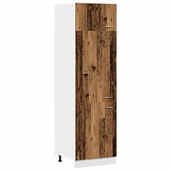 vidaXL Armoire de réfrigérateur vieux bois 60x57x207cm bois ingénierie