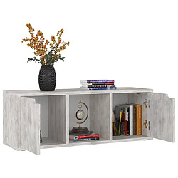 Maison Chic Meuble TV scandinave - Banc TV pour salon Béton 88,5x27,5x30,5 cm Aggloméré -MN32363 pas cher