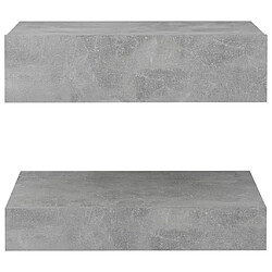 Acheter vidaXL Table de chevet Gris béton 60x35 cm Aggloméré