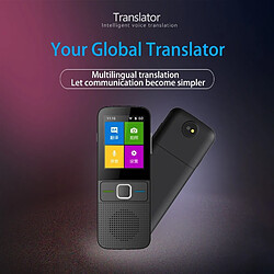 Avis Wewoo Traducteur électronique T10 Portable WIFI Smart Voice Translator Voyage d'affaires intelligent AI en temps réel Machine de traduction 27 Langues Noir