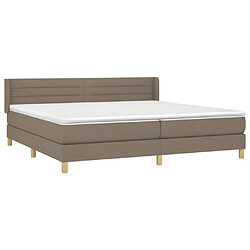 Avis Maison Chic Lit Adulte - Lit simple Lit à sommier tapissier avec matelas moelleux - Meuble de Chambre - Taupe 200x200 cm Tissu -MN81867