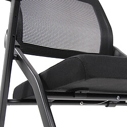 Chaise pour visiteur / Chaise pliable PRIORITY II Tissu maille/Tissu Noir hjh OFFICE pas cher