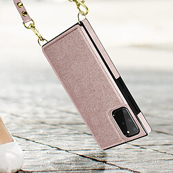 Acheter Avizar Coque Cordon Samsung Galaxy S20 Plus Multifonction Avec Lanière - Rose Gold