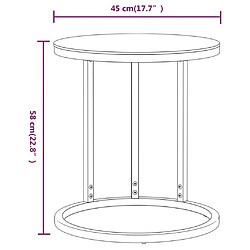 vidaXL Table d'appoint Doré et noir 45 cm Verre trempé pas cher