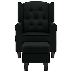 Avis Maison Chic Fauteuil de massage avec repose-pied,Fauteuil luxe de relaxation Noir Tissu -MN63096