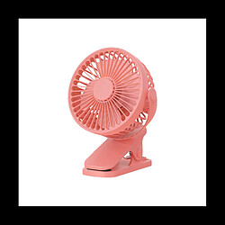 Ventilateur à Clipser d'été 1200mAh Ventilateur à Tête Oscillante Automatique Portable Ventilateur à Haute Puissance Éolienne Rechargeable pour Étudiant Rose