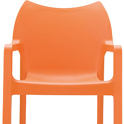 Avis Alterego Chaise design de terrasse 'VIVA' orange en matière plastique