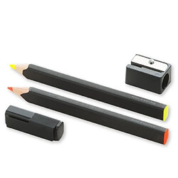 Moleskine Highlighter Pencil Set: With Cap and Sharpener